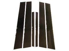 画像1: ブラックカーボンピラーパネル 6pcs BMW E46(3series) Sedan (1)