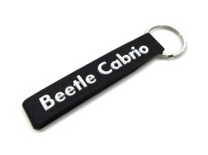 画像1: 【OUTLET】VW Black Rubber Keytag "Beetle Cabrio" (1)