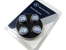 画像1: BENZ バルブキャップ ブルー (BENZ VALVE STEM CAPS BLUE LAUREL) (1)