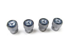 画像4: BENZ バルブキャップ ブルー (BENZ VALVE STEM CAPS BLUE LAUREL) (4)