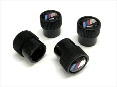 画像1: BMW バルブキャップ "M"ブラック/ブラック（BMW VALVE STEM CAPS M） (1)