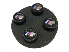 画像2: BMW バルブキャップ "M"ブラック/ブラック（BMW VALVE STEM CAPS M） (2)