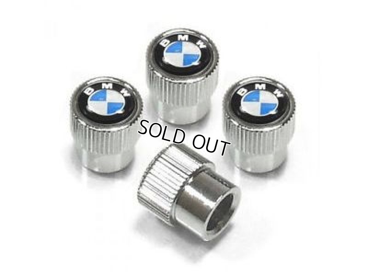 画像1: BMW バルブキャップ BMWロゴ クローム（BMW VALVE STEM CAPS BMW） (1)