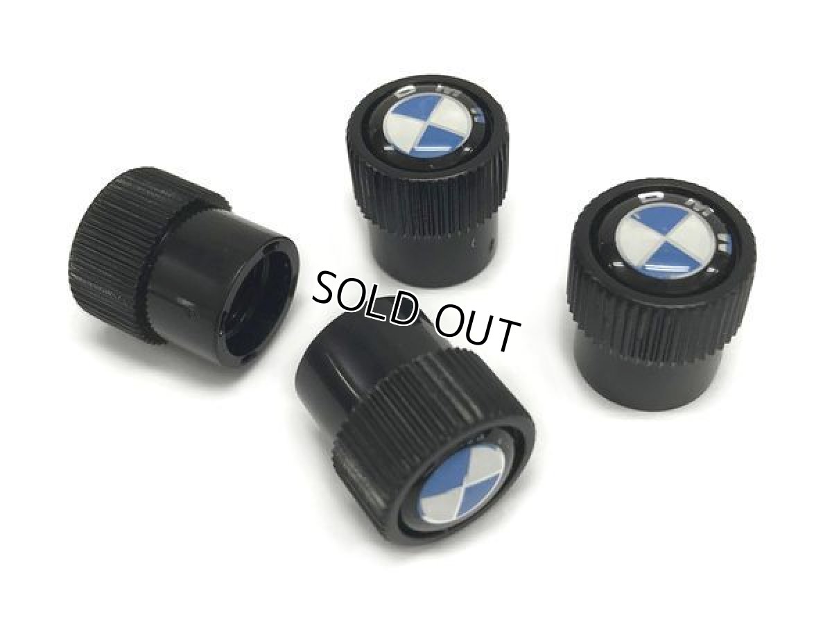 画像1: BMW バルブキャップ BMWマーク（ブラック）（BMW VALVE STEM CAPS BLACK） (1)