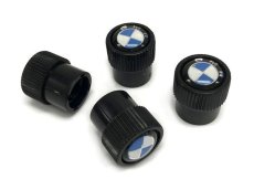 画像1: BMW バルブキャップ BMWマーク（ブラック）（BMW VALVE STEM CAPS BLACK） (1)