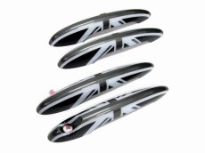 画像2: AutoStyle ドアハンドルカバー for MINI R60 Crossover ブラックユニオンジャック 4pcs (2)