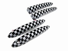 画像2: AutoStyle MINI ドアハンドルカバー for MINI R55 CLUBMAN チェッカー 4pcs  (2)