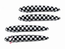 画像1: AutoStyle ドアハンドルカバー for MINI R60 Crossover チェッカー 4pcs  (1)