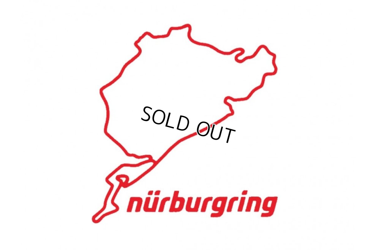 画像1: Nurburgring ステッカー8cm レッド (1)