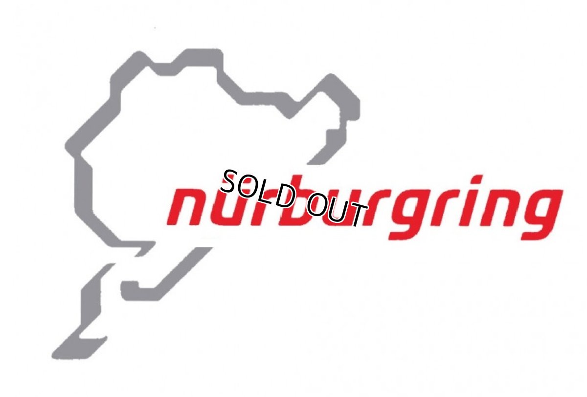 画像1: Nurburgring ステッカー12cm グレー/レッド (1)