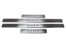 画像1: ステンレスドアシルプレート 4pcs for Golf7/Golf6(ハッチバック) (1)