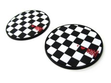 画像3: 【OUTLET】AutoStyle MINI R55/R56 (M/C前) ドリンクホルダーコースター 2pcs (チェッカー) (3)