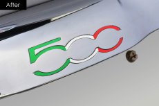 画像2: Rear Garnish 500 emblem Tricolor Decal for FIAT＆ABARTH (2)