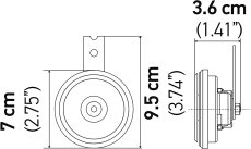 画像3: 【OUTLET】HELLA モーターサイクル シングルトーンホーン (MOTORCYCLE Singl Tone Horn Set) (3)